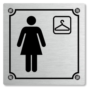 Šatna ženy, 80x80mm, stříbrná, Kansas